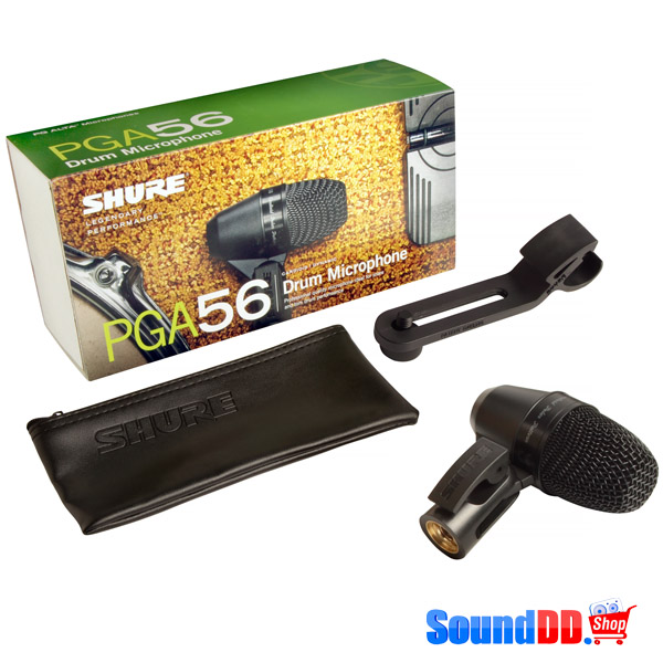 SHURE PGA56-LC Cardioid Dynamic Snare / Tom Microphone SHURE PGA56-LC ไมค์จ่อเครื่องดนตรี ไมโครโฟน ไมค์สำหรับจ่อเครื่องดนตรี ไมค์สำหรับกลองสแนร์ และ กลองทอม