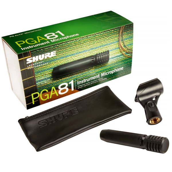 SHURE PGA81-LC Cardioid Condenser Instrument Microphone SHURE PGA81-LC ไมค์จ่อเครื่องดนตรี SHURE PGA81 ไมโครโฟน ไมค์สำหรับจ่อเครื่องดนตรี แบบคอนเดนเซอร์
