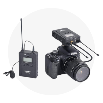camera-wireless-mic COMICA