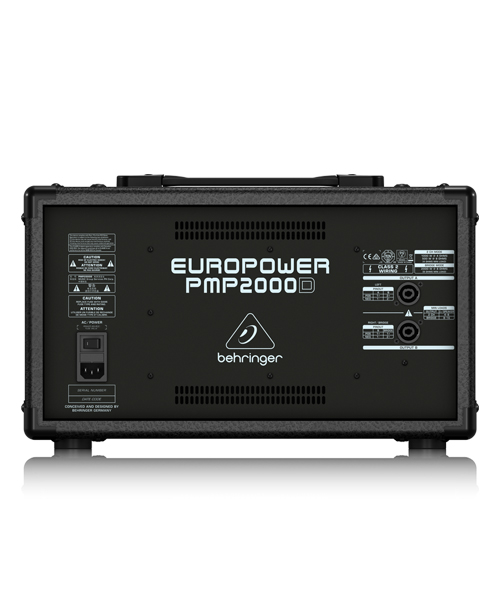 BEHRINGER PMP2000D 2000-Watt 14-Channel Powered Mixer เครื่องผสมสัญญาณเสียง มีแอมป์ในตัว 14 ชาแนล 9 ไมค์ คลาส D 2x1000 วัตต์ ที่ 4 โอมห์  Powered Mixer