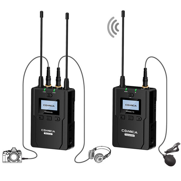 COMICA CVM-WM200C UHF(794MHz~806MHz) 80-channels Metal Wireless Microphone with One transmitters and One Receiver (AA Battery Version)