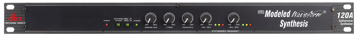 DBX 120A Subharmonic Synthesizer สำหรับ Nightclub และ dance mixing DJ Mixing Theater หรือ Film Sound Music Recording Live Music Performance Broadcasting