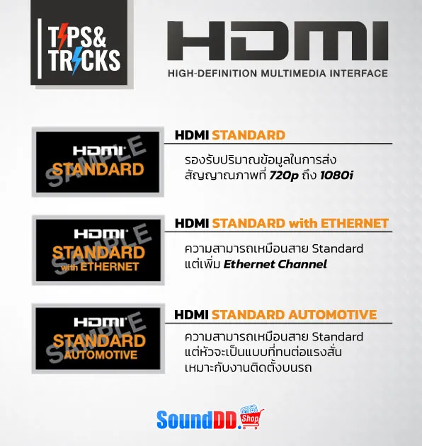 สาย HDMI แบบ Standard