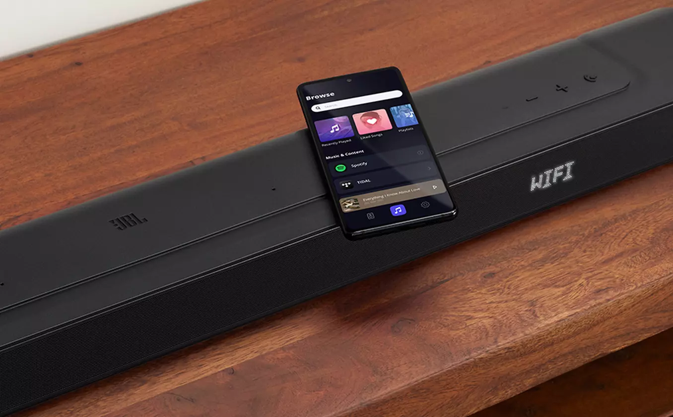 ตัวซาวด์บาร์มาพร้อม Wi-Fi รองรับการใช้งานแบบไร้สายผ่าน Airplay, Alexa Multi-Room Music และ Chromecast