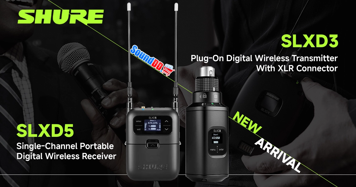 สินค้าใหม่ล่าสุด SHURE SLX-D Portable Digital ในตระกูล Wireless