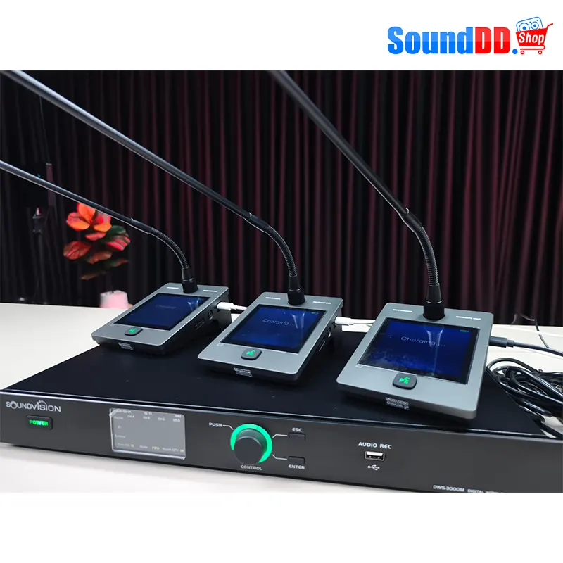SOUNDVISION DWS-3000CG ชุดไมค์ประชุมไร้สาย สำหรับประธาน ระบบดิจิตอล - Image 10
