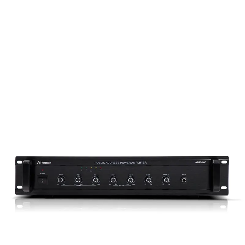 SHERMAN AMP-100 เพาเวอร์แอมป์ลายน์ 70V/100V 150 วัตต์