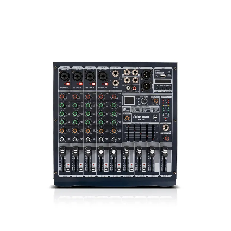 SHERMAN APM-006 เพาเวอร์มิกเซอร์ 6 ชาแนล 1000 วัตต์