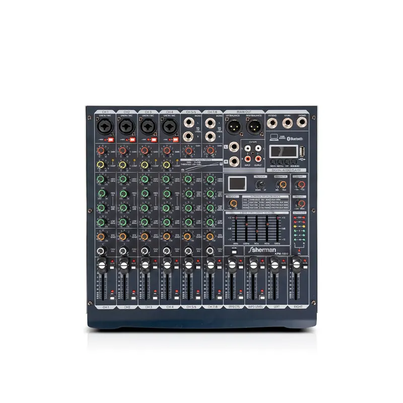SHERMAN APM-1000 เพาเวอร์มิกเซอร์ 8 ชาแนล 1100 วัตต์