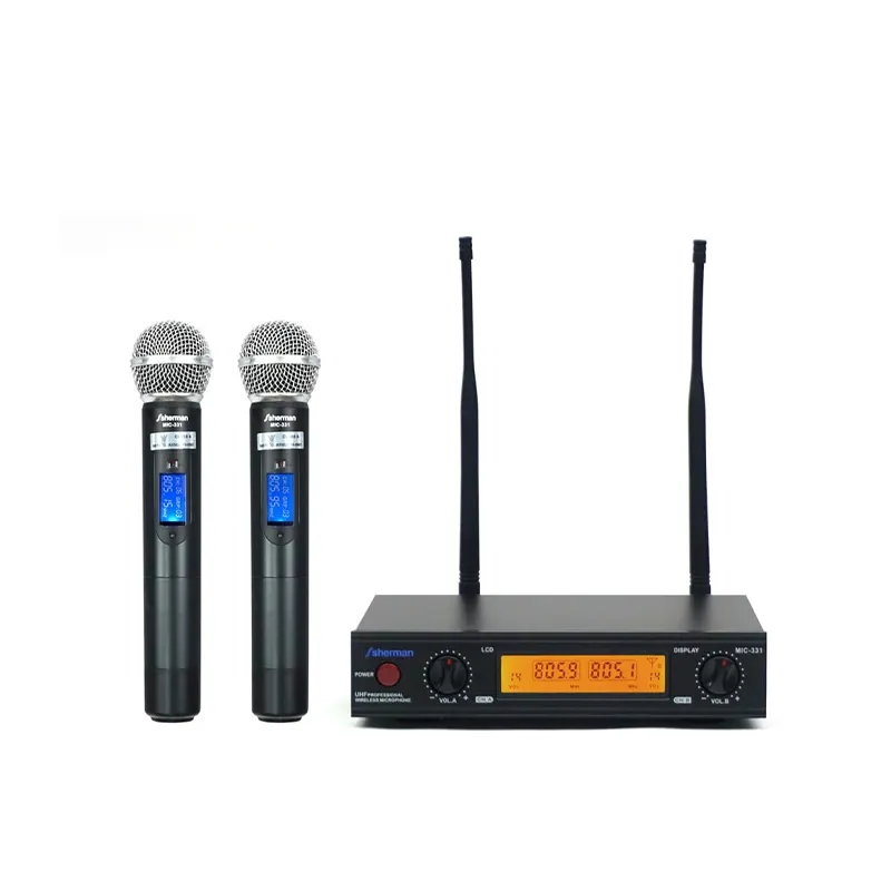SHERMAN MIC-331 ชุดไมค์ลอยมือถือคู่ แบบ UHF