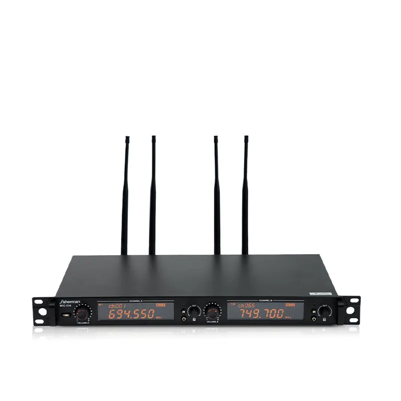 SHERMAN MIC-336 ชุดไมค์ลอยมือถือคู่ แบบ UHF