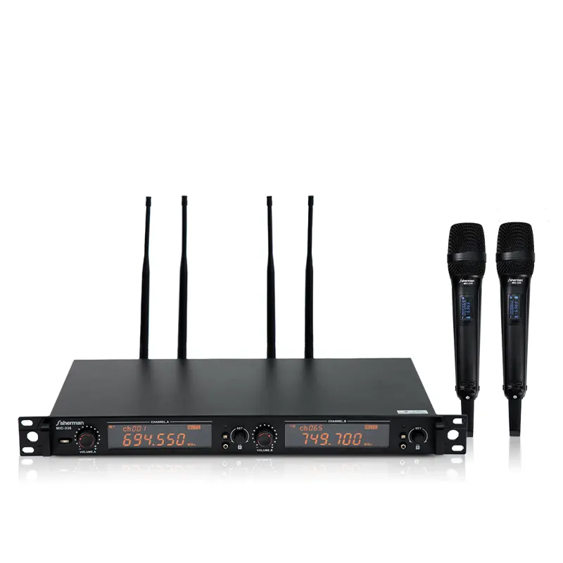 SHERMAN MIC-336 ชุดไมค์ลอยมือถือคู่ แบบ UHF