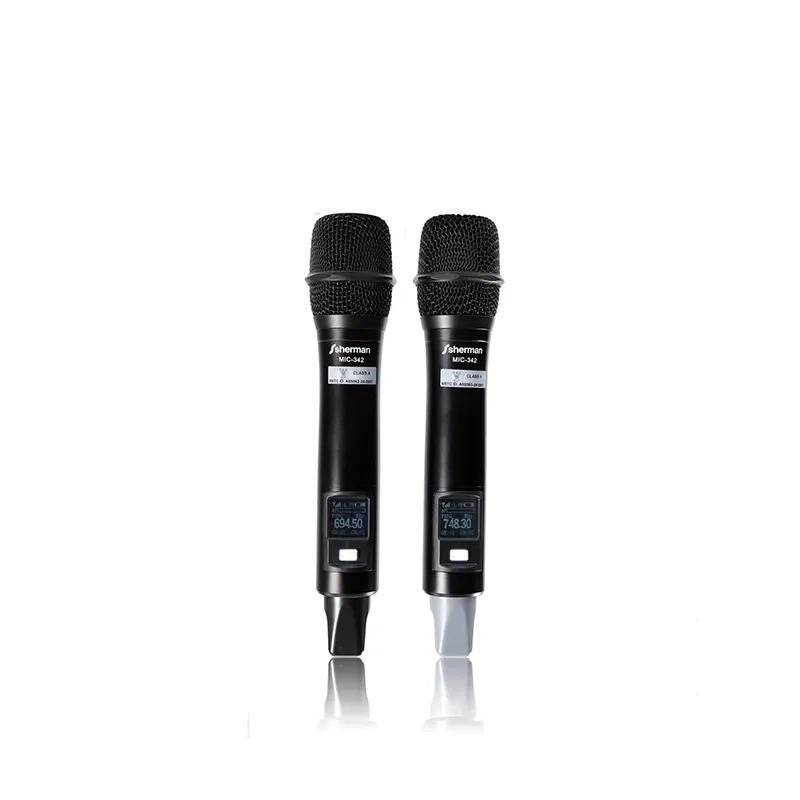 SHERMAN MIC-342 ชุดไมค์ลอยมือถือคู่ แบบ UHF