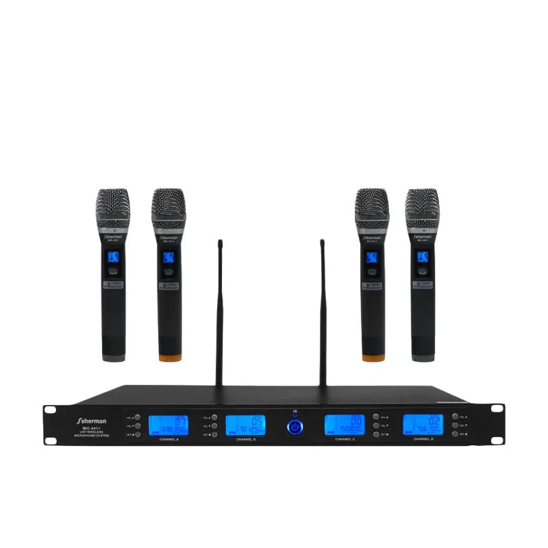 SHERMAN MIC-441+ ชุดไมค์ลอยมือถือ 4 ตัว แบบ UHF