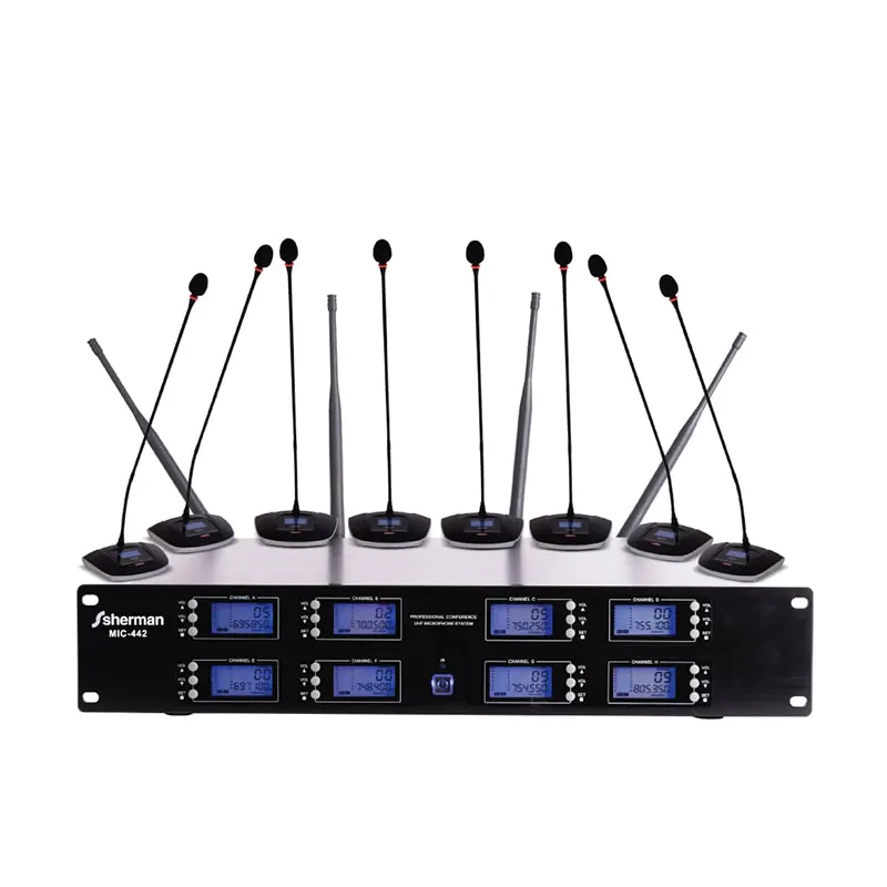 SHERMAN MIC-442 ชุดไมค์ประชุมดิจิตอล แบบไร้สาย 8 ตัว