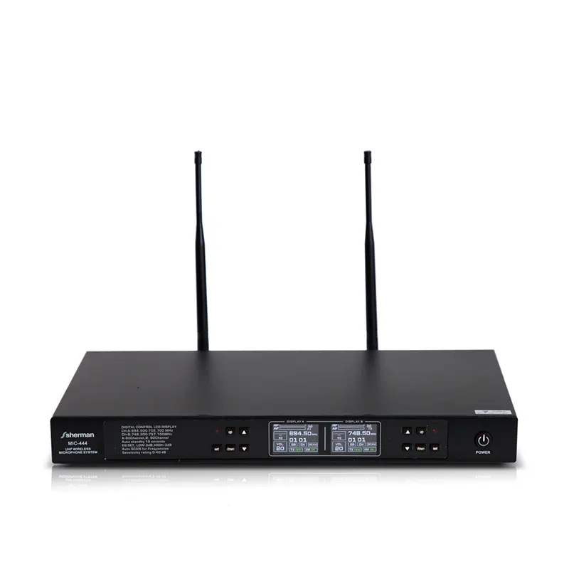 SHERMAN MIC-444 ชุดไมค์ลอยมือถือคู่ แบบ UHF